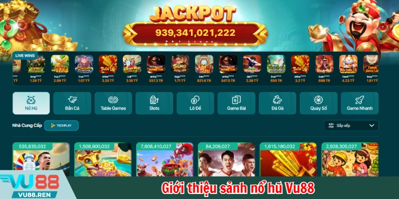 Giới thiệu sảnh nổ hũ Vu88