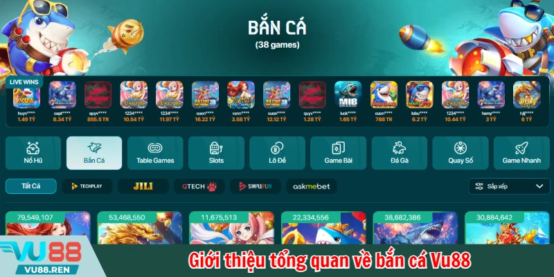 Giới thiệu tổng quan về bắn cá Vu88
