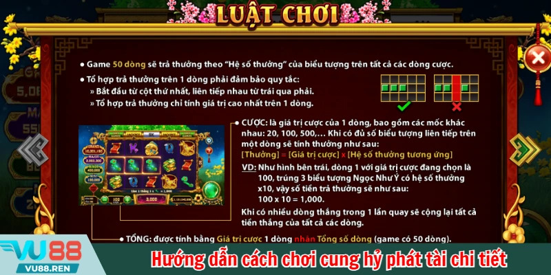 Hướng dẫn cách chơi cung hỷ phát tài chi tiết